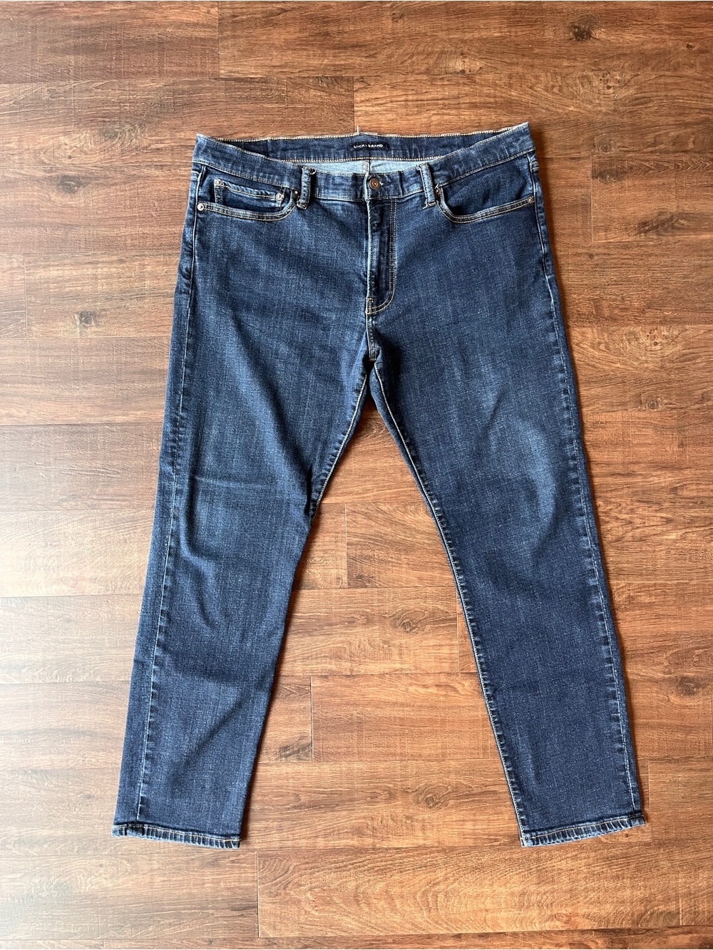 Lucky Brand 121 Slim Straight Jeans Men's 38x32 Blue Denim Stretch